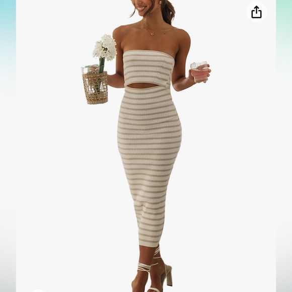 New with Tags Viral Strapless Knit Dress Medium - Picture 6 of 9